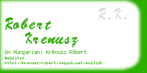 robert krenusz business card